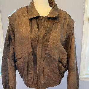 Vera Pelle Italian leather bomber jacket.Vintage. Good condition.